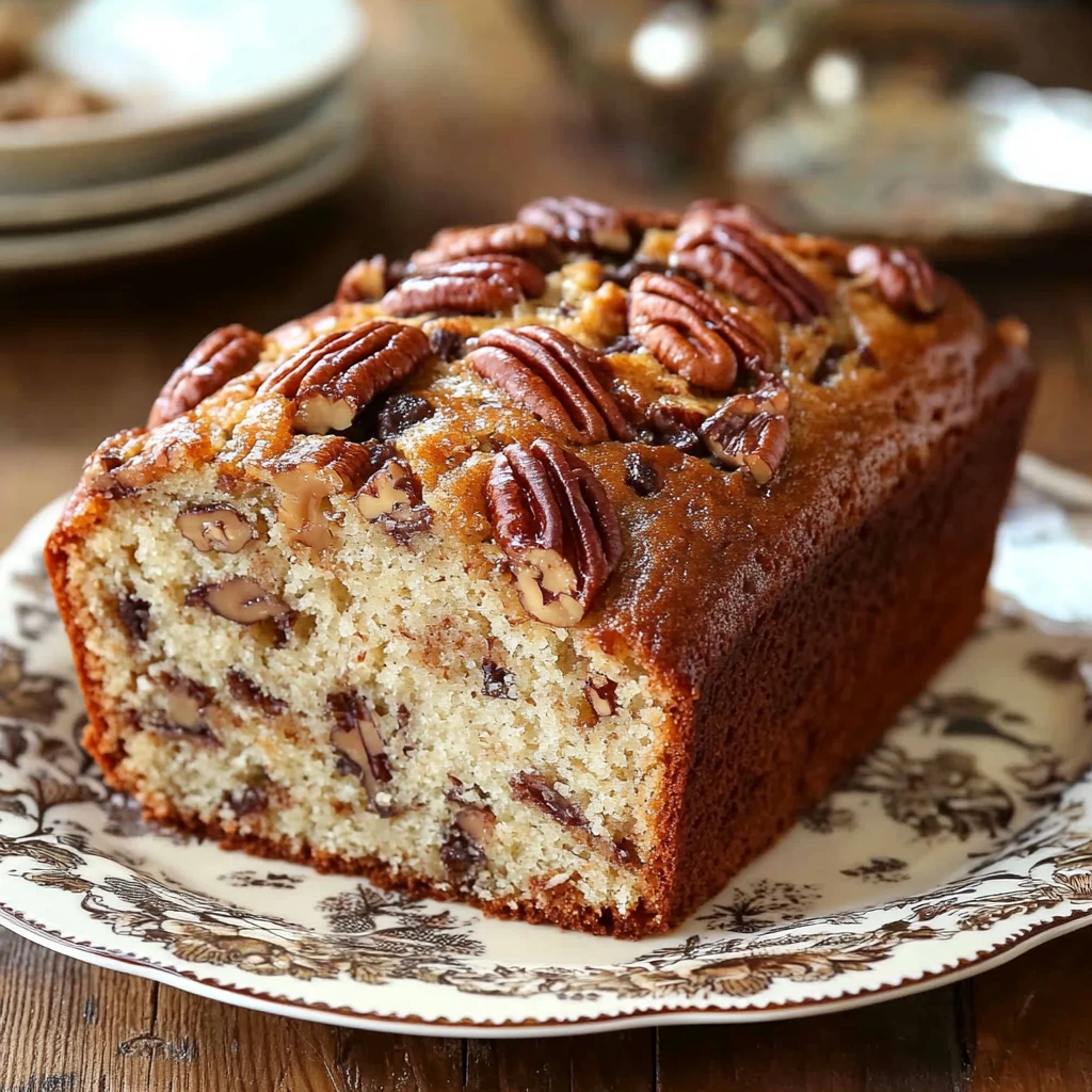 Honey Butter Alabama Pecan Bread sliced and ready to serve.