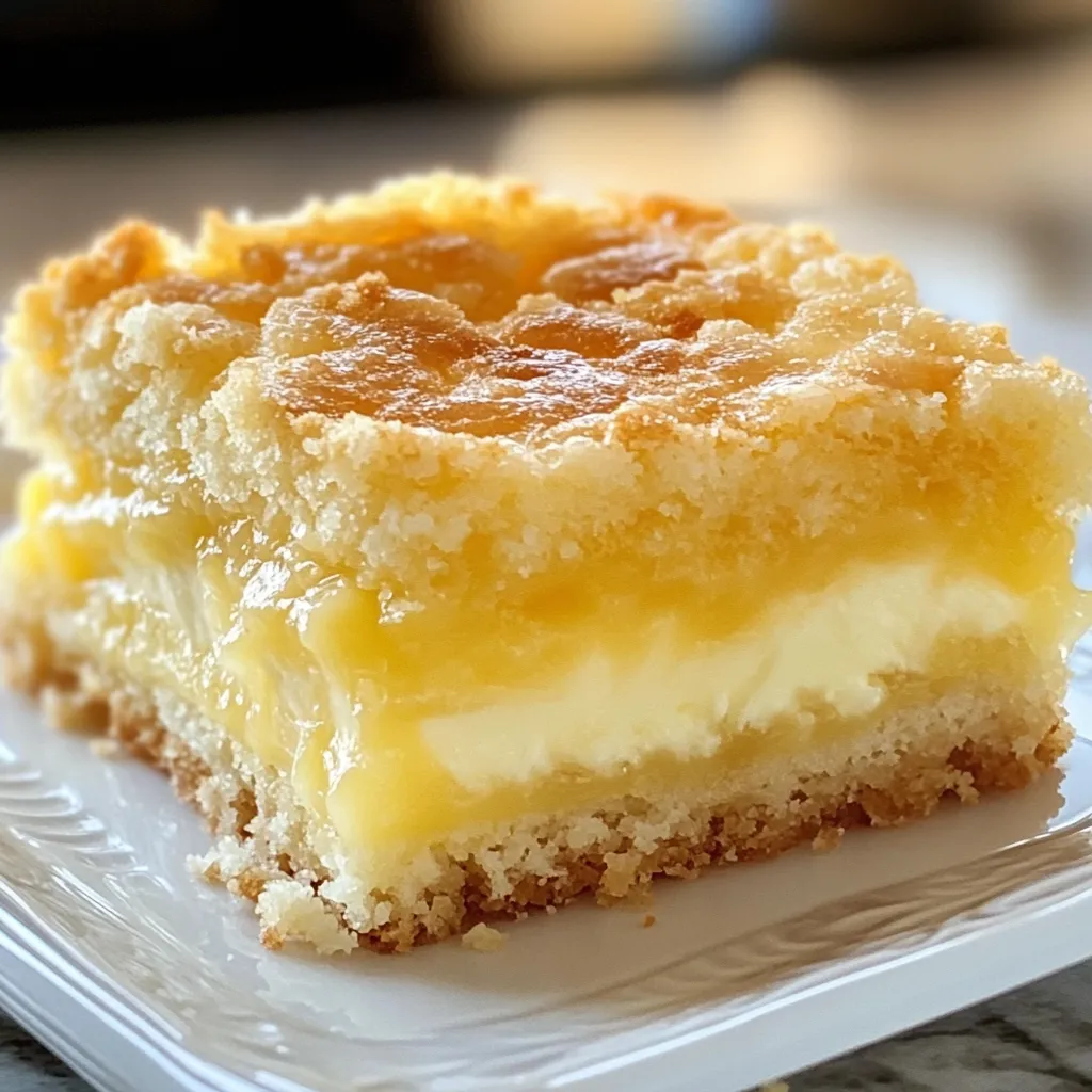 A bright and tasty lemon cream cheese dump cake with juicy texture, perfect for anyone who loves dessert.