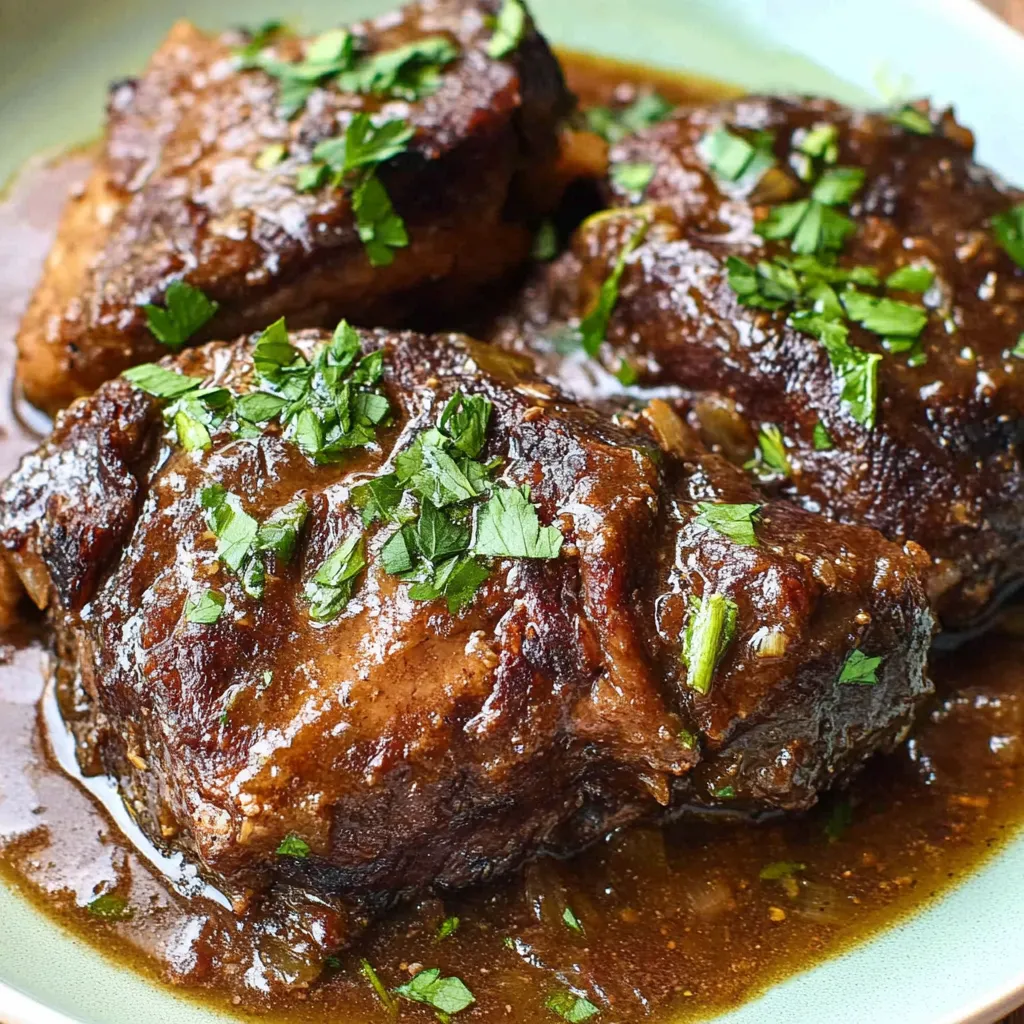 Beef cheek meal shown in detail, displaying its soft, fall-apart texture and rich sauce, perfect for meat enthusiasts.
